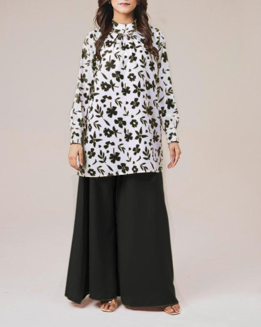 Stylish Grip Shirt with Black Plazo 140KD