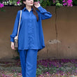 Georgette Western Co ord Set (Blue) 012PAMF