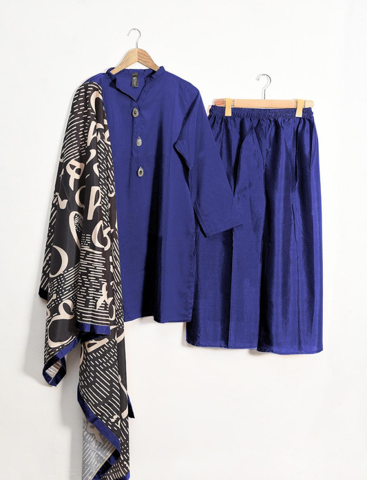 Grip Shirt & Trouser with Calligraphy Dupatta 1459-E