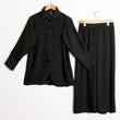 DULL BLACK GEORGETTE CO-ORD SET 174KD