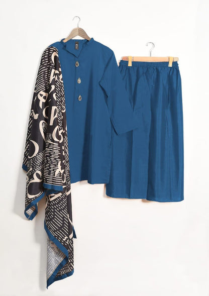 Grip Shirt & Trouser with Calligraphy Dupatta 96KD