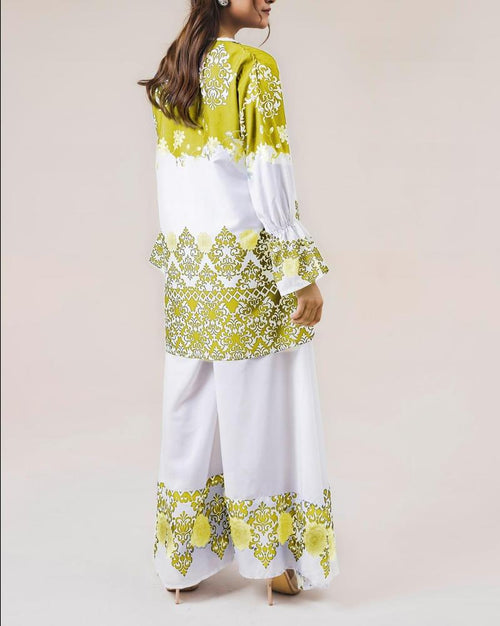 Nova Yellow - Printed Shirt and Palazzo 26KD