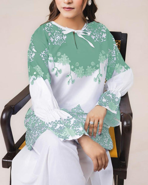 Nova Green - Printed Shirt and Palazzo 24KD