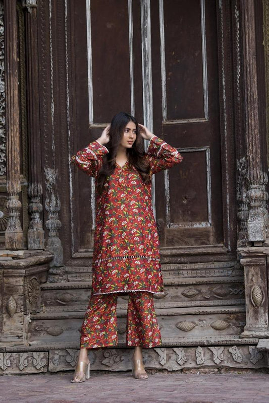 Premium Shamery Printed 2Pcs Unstitched Suit 108WS