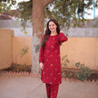 Cherry Outfit Embroidered Trendy Hania Dress 113ALJT